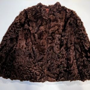 Vintage broadtail fur coat